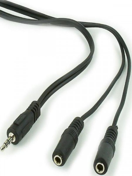 Audio adapter RJA 3.5mm muški na 2 x RJA 3.5mm ženski stereo 10cm audio splitter kabl Gembird CCA-415 5m