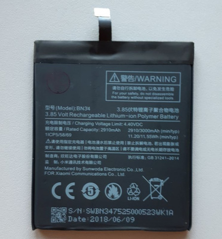 Baterija BN34 za Xiaomi Redmi 5A, Xiaomi M5A