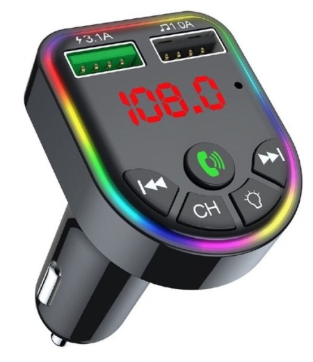 FM transmiter, Bluetooth 5.0, mikrofon, USB punjač. Gembird BTT-09