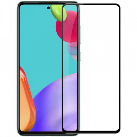 Zaštitno kaljeno staklo 5D Full Glue za Samsung SM-A525F, SM-A526B, Galaxy A52 4G, A52 5G 2021, A52S (6.5&quot;) crni rub - Img 1