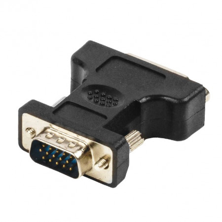 Adapter ženski DVI-I Dual Link 24+5 pin na muški VGA 15 pin, Nedis CMP-ADAP20