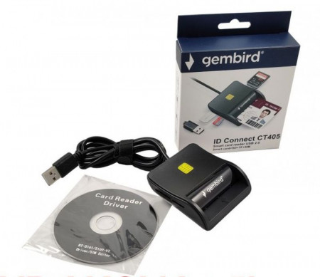 Biometrijski čitač ličnih, saobraćajnih, vozačkih karata, micro SD i SD kartica, SIM kartica, Gembird CRDR-CT405