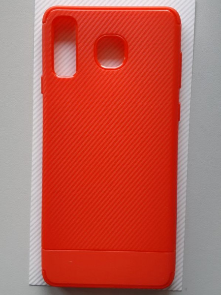 TPU maska CARBON za SM-G885F, Galaxy A8 Star 2018 (6.3") boja crvena
