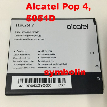 Baterija TLP025H7, TLi025H1 za Alcatel POP 4, OT-5051D