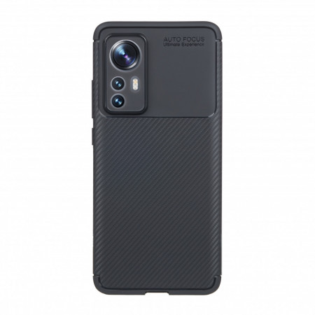 TPU maska CARBON za Xiaomi Mi 12, Mi 12X 2021 (6.28") crna