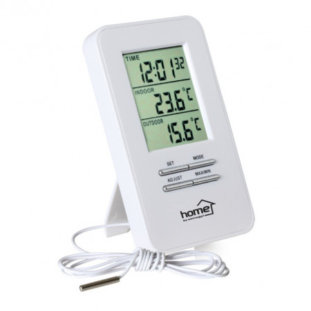 Stoni sat sa termometrom spoljne i unutrašnje temperature HOME HC12