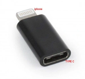 Adapter iPhone Lightening 8 pin muški na TYPE C ženski, Gembird A-USB-CF8PM-01