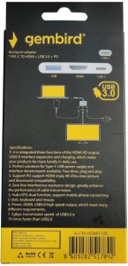 Adapter USB Type-C na HDMI 4K - 30Hz, Gembird A-CM-HDMIF-05 ** plus USB 3.0 - Img 4