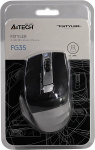 Bežični miš, optički A4Tech A4-FG35 GREY, 2.4Ghz, 125Hz/1000-1600-2000Dpi, 105mm, USB - Img 3