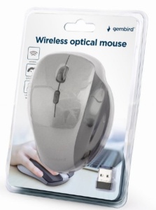 Bežični miš WiFI GEMBIRD MUSW-6B-02-BG, 2,4GHz opticki USB 6-button 800-1600Dpi black-gray 112mm - Img 3