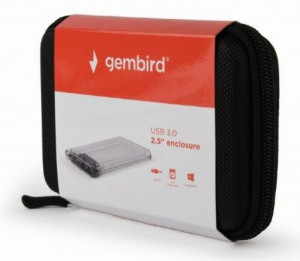 Externo kuciste USB 3.0 za 2.5" SATA hard diskove 9,5mm transparentni, Gembird EE2-U3S9-6 - Img 2