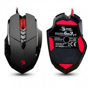 Gejmerski optički miš, A4Tech A4-V7M, Multi-Core Bloody Gun3, 1000Hz/200-3200 Dpi, Black, USB, 122mm - Img 3