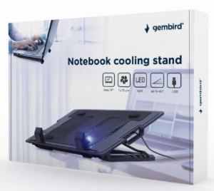 Kuler, Hladnjak, Postolje za hladjenje laptopa GEMBIRD NBS-1F17T-01 do 17 inča - Img 3