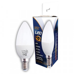 LED sijalica LUMAX E14 220V 6W 470Lm LUME14-6W 3000K, 4000K ili 6500K - Img 3