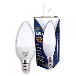 LED sijalica LUMAX E14 220V 6W 470Lm LUME14-6W 3000K, 4000K ili 6500K - Img 3