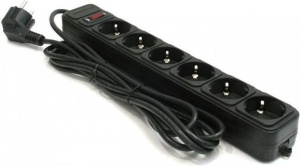 Produžni kabl sa zaštitom 6 utičnica (3x1.5mm) Gembird SPG6-B (3G1.5) ** 1.80m, 3.00m ili 4.50m - Img 2