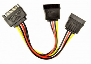 SATA power splitter cable, 0.15 m, Gembird CC-SATAM2F-01 - Img 2