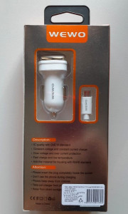 VIP WEWO W-006 AUTO punjač 2 X USB 2,4A plus micro USB kabl za punjenje - Img 4