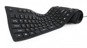 Žična tastatura gumena vodootporna Gembird KB-109F-B, USB plus micro USB OTG adapter - Img 2