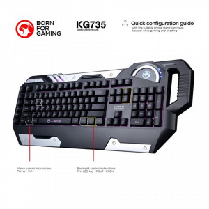 Žična USB Gejmerska tastatura MARVO KG735 LED pozadinsko osvetljenje tastera - Img 5