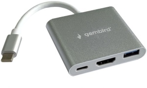 Adapter USB Type-C na HDMI 4K - 30Hz, Gembird A-CM-HDMIF-05 ** plus USB 3.0