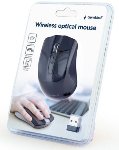 Bežični miš WiFI GEMBIRD MUSW-4B-04 **, 2,4GHz opticki USB 800-1600Dpi black 99mm - Img 2