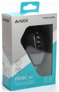 Bežični optički miš A4Tech A4-FG16C Air BLACK, 2.4Ghz,1000-2000Dpi, integrisana punjiva baterija - Img 4