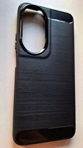 TPU maska BRUSHED Clear Solid za Honor X7B 2023 (6.80") crna