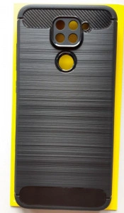 TPU maska BRUSHED za Xiaomi Redmi Note 9 2020 (6.53") crna