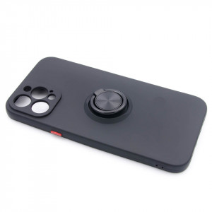 TPU maska MATTE RING za iPhone 12 Pro Max 2020 (6.7") crna