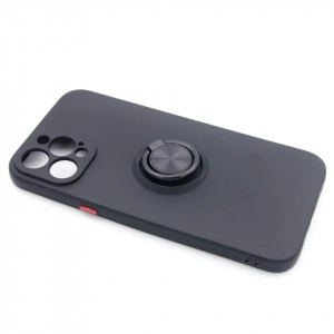 TPU maska MATTE RING za iPhone 12 Pro Max 2020 (6.7") crna
