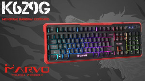 Žična USB Gejmerska tastatura USB Marvo KG629G sa RGB pozadinskim osvetljenjem crna - Img 3