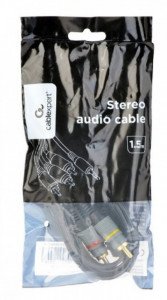 Audio-video kabl RJA 3.5 mm 4-pin na 3 x RCA, Gembird CCAP-4P3R-1.5M , 1.5m - Img 2