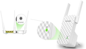 Bežični Extender Tenda A9 WiFi ripiter, ruter 300Mbps Repeater Mode Client+AP white