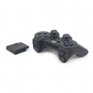 Bežični gamepad sa dvostrukom vibracijom, PS2, PS3, PC Gamepad, Joypad, Gembird JPD-WDV-01, crni - Img 2