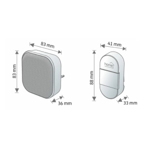 Bežično kućno zvono 230VAC s kinetičkim tasterom HOME DBK1401AC - Img 2