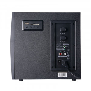Bluetooth zvučnici aktivni drveni 2.1 Microlab M-300BT, 38W, SD, USB, FM, black, 3.5mm - Img 5