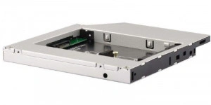 Fioka za montazu 2.5" NGFF M.2 SSD (do12.7mm) u 5.25" leziste u Laptop umesto optike, Gembird A-SATA12M2-01