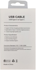Kabl Type-C na Type-C, 3A PD, Gembird CCP-AMCM-AMCM-1.0b, crni, 1m - Img 2