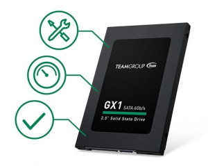 SSD 2.5" SATA3 120GB TeamGroup GX1 T253X1120G0C101 7mm 500/320MB/s - Img 1