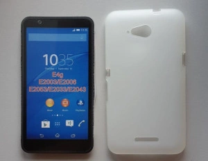 TPU maska Pudding Za Xperia E4G, belo matirana