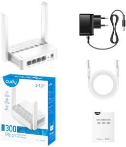 WIFI Ruter Cudy WR300 N300 Chipset MediaTek, router/AP/ Repeater/WISP 4xLAN, 2x5dBi - Img 6
