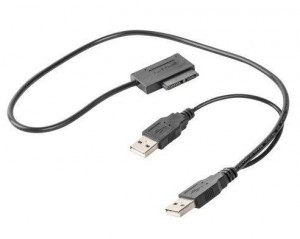 Adapter eksterni USB na SATA za Slim SATA SSD, DVD, Gembird A-USATA-01 - Img 2