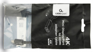 Adapter kabl Mini DisplayPort na HDMI, 4K video, Gembird A-mDPM-HDMIF4K-01, black - Img 2