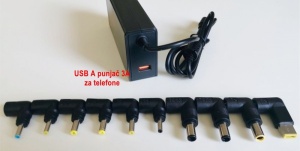 Adapter Punjač za laptop Gembird NPA-AC5D AC 90W + QC3.0 mobilni punjac quick charge 3A, auto-voltage - Img 4