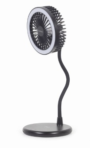 Bežični punjač za telefone 10W, sa ventilatorom i LED lampom, Gembird TA-WPC10-LEDFAN-01 - Img 3