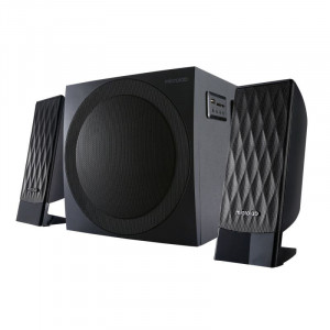 Bluetooth zvučnici aktivni drveni 2.1 Microlab M-300BT, 38W, SD, USB, FM, black, 3.5mm - Img 6