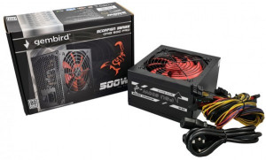 Napajanje ATX Gembird GMB-500-PRO napajanje 500W 80+, PFC,12cm FAN, 20+4pin, 2x4pin, 6+2pin, 4xSATA,2xIDE - Img 2
