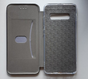 Preklopna futrola LEATHER za Samsung SM-G973F Galaxy S10 2019 (6.1"), crna - Img 2