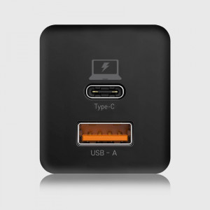 Punjač 65W za mobilni USB A plus USB Type C QC 65W, 3A, WEWO PD 65W - Img 2